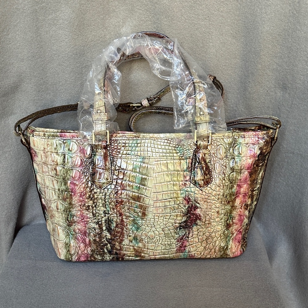 Brahmin Mini Asher Amethyst Melbourne Crossbody Tote Shoulder Bag New with Tags - Picture 2 of 16